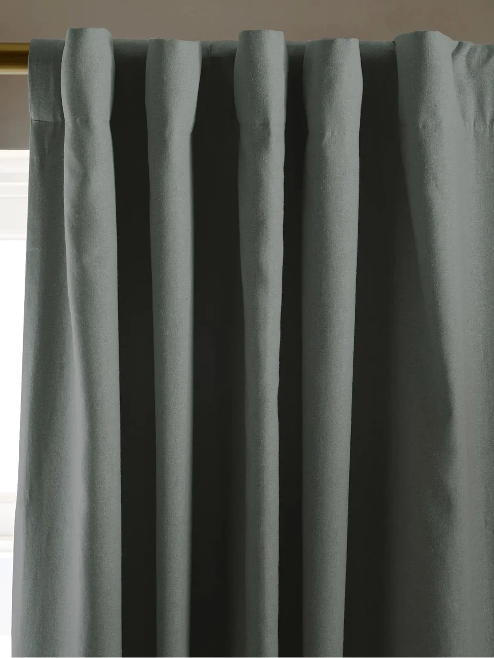QUINCE Set Of 2 48x96 European Linen True Blackout Curtains Light Blue 9096